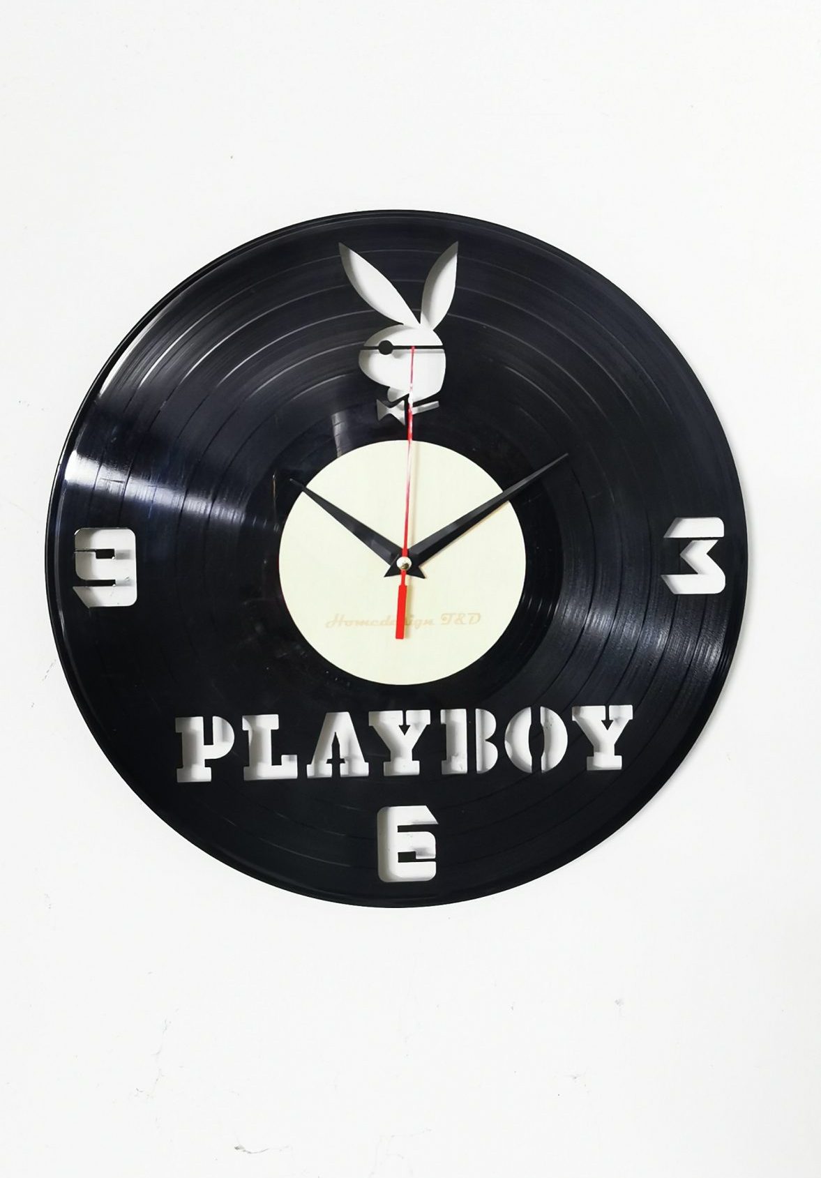 Hodiny z vinylu - playboy logo Hodiny z vinylu - playboy logo