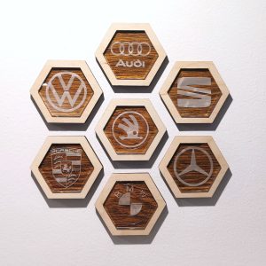 Hexagon – dekorácia na stenu [sada]